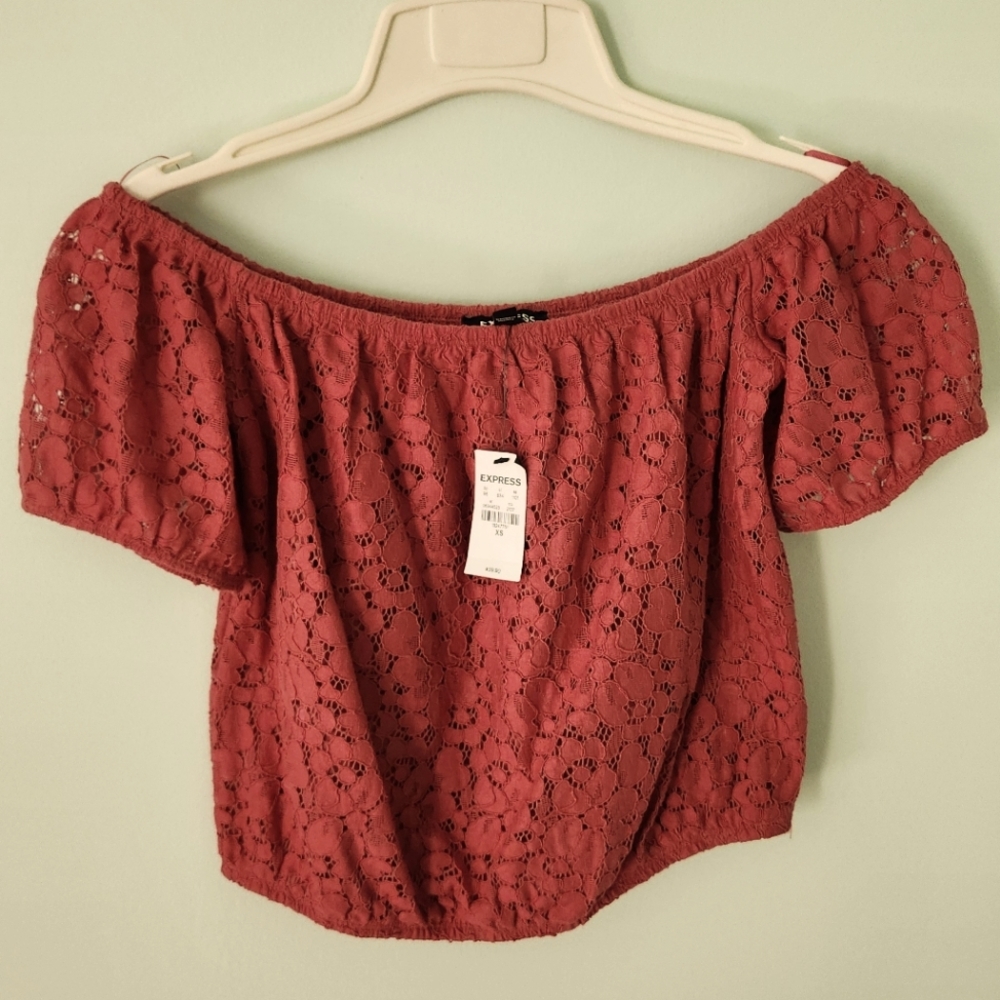 NWT Express Lace Crop Top